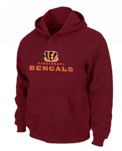 NFL Men's Nike Cincinnati Bengals Authentic Logo Pullover Hoodie - Red